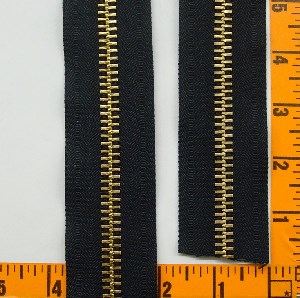 10 Brass Toothed Continuous Black