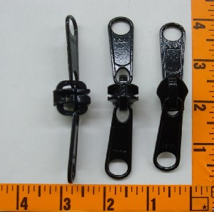 10 Coil Regular Double Tab Slide Black