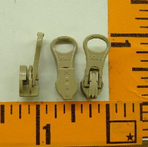 (LS) 3 Coil Locking Reverse Short Tab Slide Light Tan