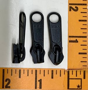 (LS) 5 Coil Non-lock Reverse Long Tab Slide Matte Black