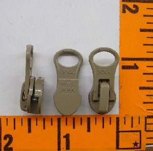 (LS) 5 Coil Locking  Reverse Short Tab Slide Moss Tweed