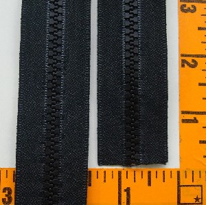 5 Tooth Continuous Zipper Black