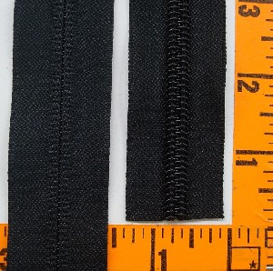 8 Coil Continuous Zipper Black 5/8