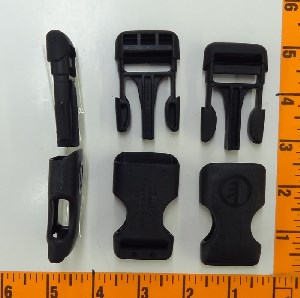 (LS) Duraflex Streamline Side Squeeze Buckle Blk 1