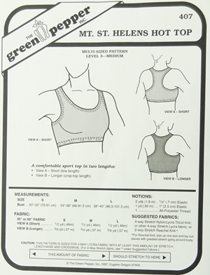 Green Pepper Mt St Helens Crop Top Adult