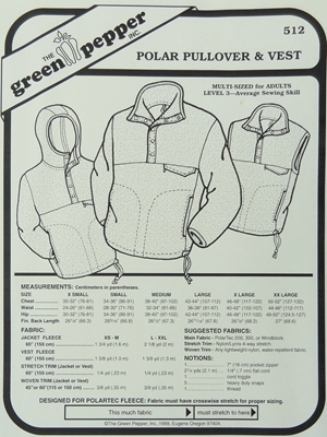 Green Pepper Pullover Vest Adult