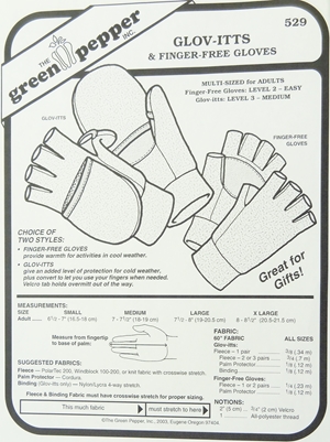 Green Pepper Glov-itts & Finger Free Gloves Adult