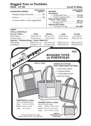Green Pepper Rugged Tote & Portfolio