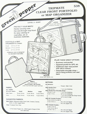 Green Pepper Tripmate Clear Front Portfolio