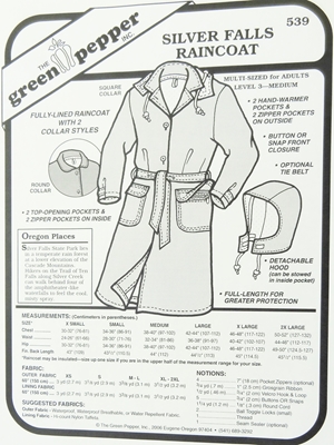 Green Pepper Silver Falls Raincoat