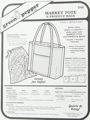Green Pepper Market Tote & Produce Bag