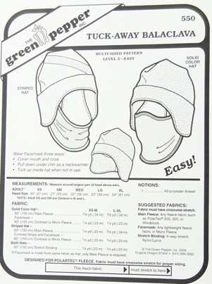 Green Pepper Tuck-away Balaclava