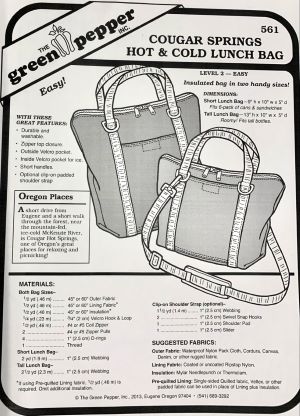 Green Pepper Insulated Lunch Bag