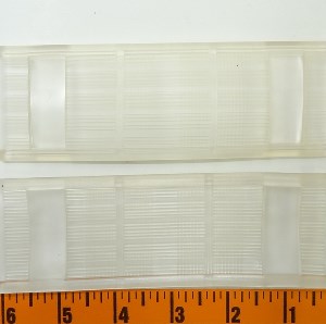 (LS) Generic Square Shoulder Pad Clear 1 1/2