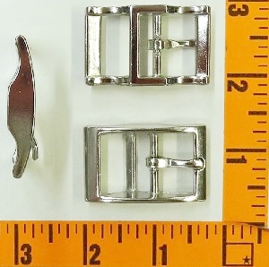 (LS) Square Double Bar Buckle 3/4