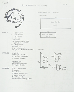 SG01 Sew Go Weatherall 4 Man Tent