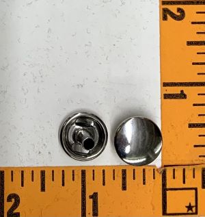 (LS) Steel Snaps Size 24 Cap (Silver) Nickel Plated
